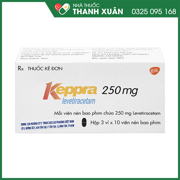 Thuốc điều trị động kinh Keppra 250mg